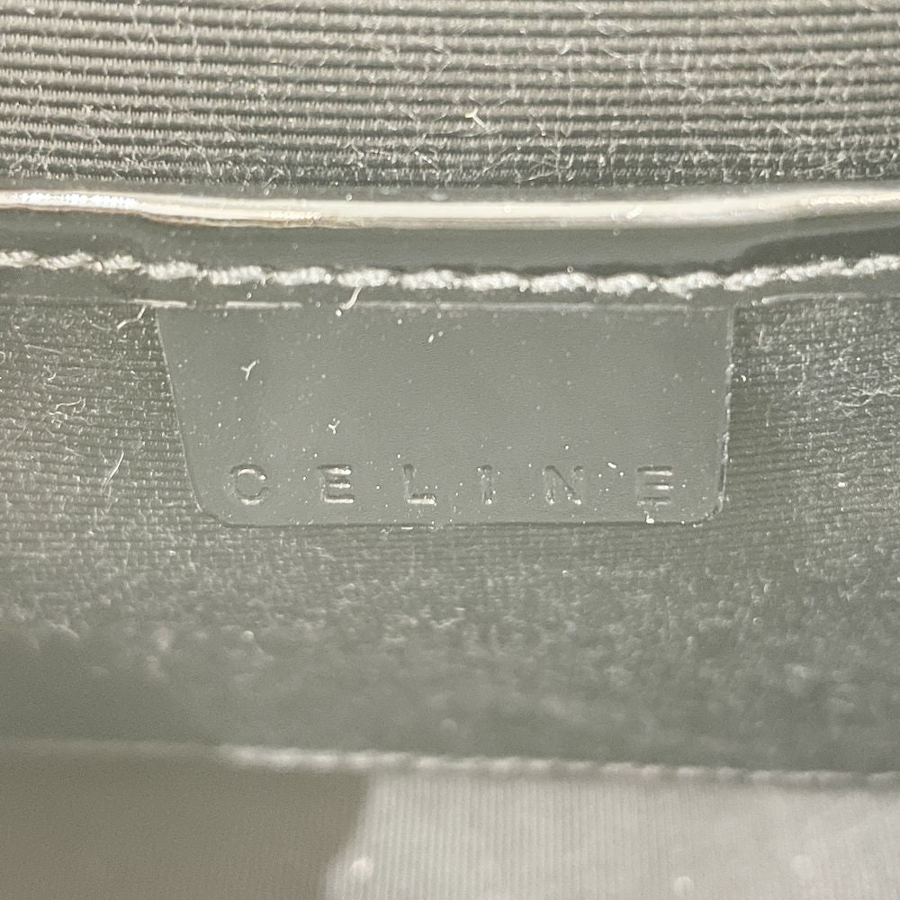 CELINE(セリーヌ) マカダム がま口 ヴィンテージ ハンドバッグ エナメル レディース【中古B】20240420