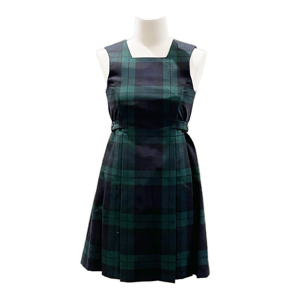 RALPH LAUREN Tartan Plaid Sleeveless Side Button 140 Dress Wool/Polyester Kids [Used AB] 20240324