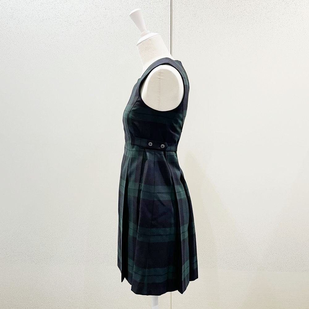 RALPH LAUREN Tartan Plaid Sleeveless Side Button 140 Dress Wool/Polyester Kids [Used AB] 20240324