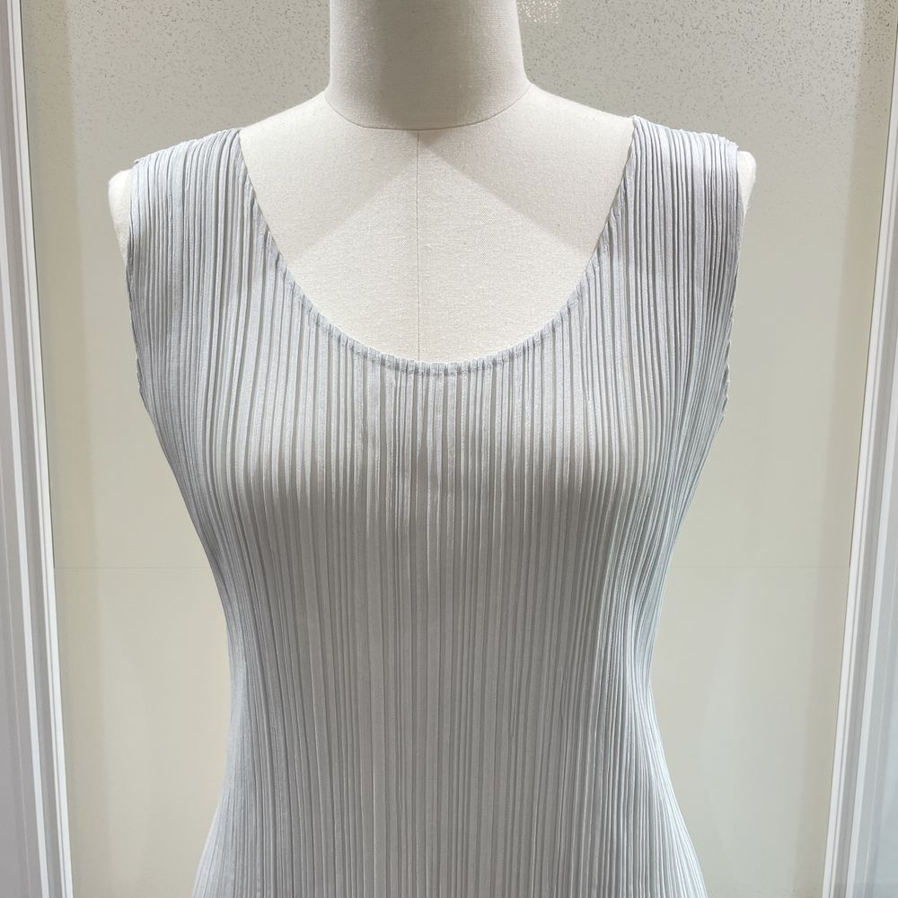 PLEATS PLEASE Issey Miyake Sleeveless Plain Side Slit Size 3 PP01-JH401 Dress Polyester Women's [Used B] 20240305