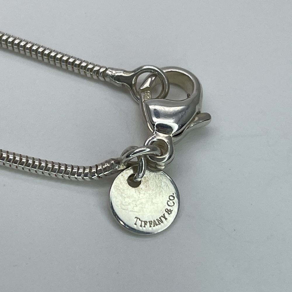 TIFFANY&amp;Co. Circle Logo Round Initial E Necklace Silver 925 Women's [Used B]