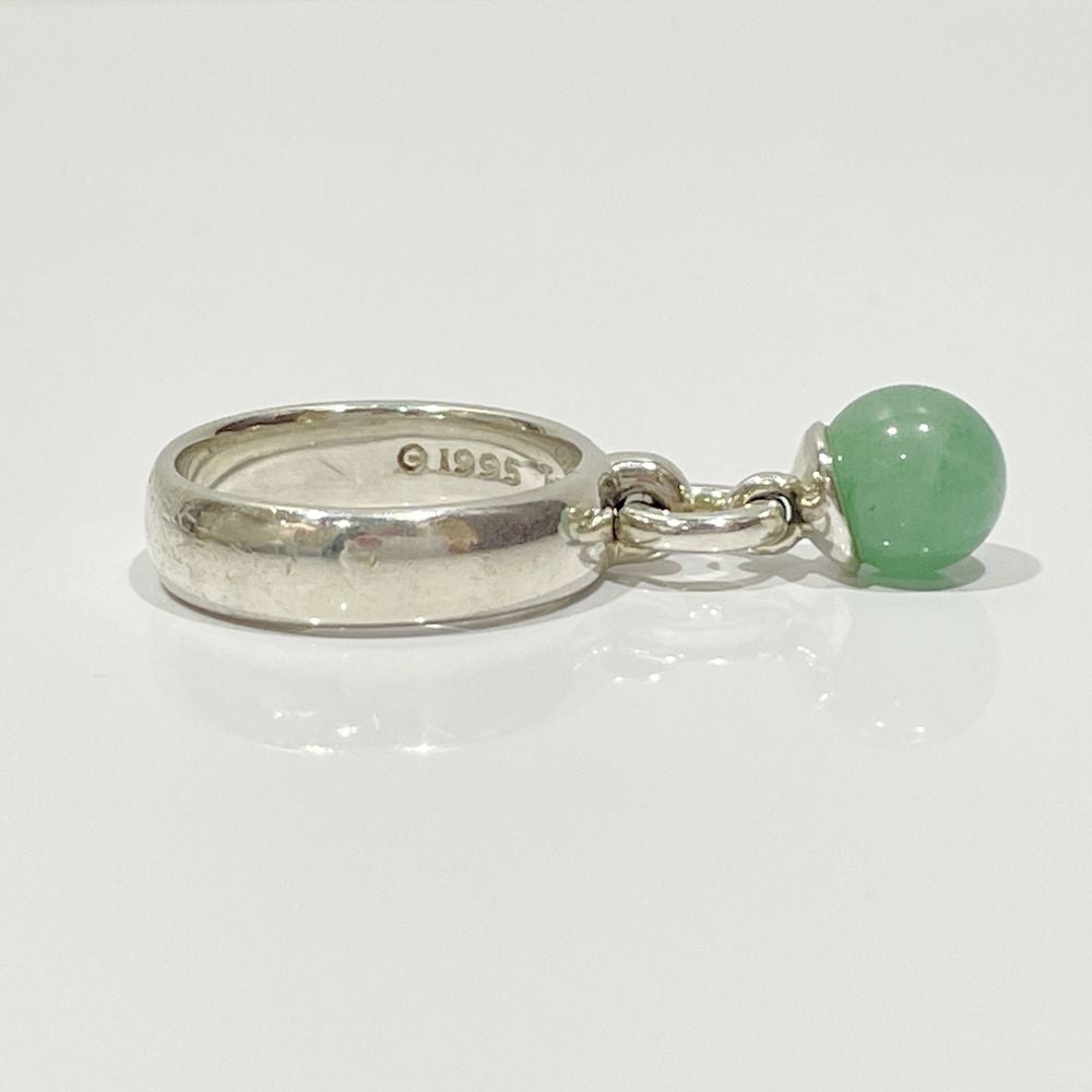 TIFFANY&amp;Co. Ball Dangle Door Knocker Aventurine No. 12 Ring Silver 925 Women's [Used] 20240310