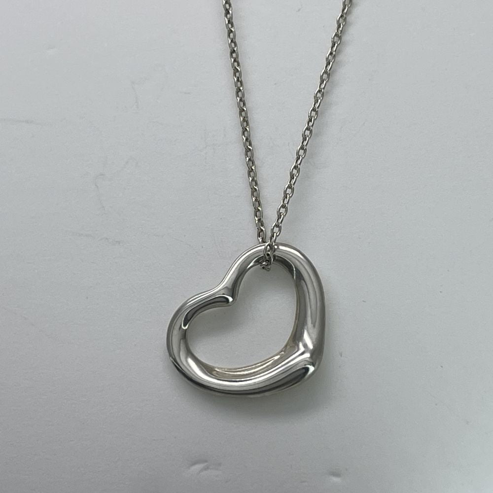 TIFFANY&amp;Co. Open Heart 11mm Necklace Silver 925 Women's [Used AB] 20240312