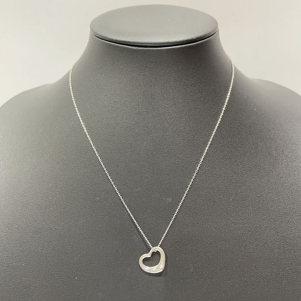 TIFFANY&amp;Co. Open Heart 11mm Necklace Silver 925 Women's [Used AB] 20240312