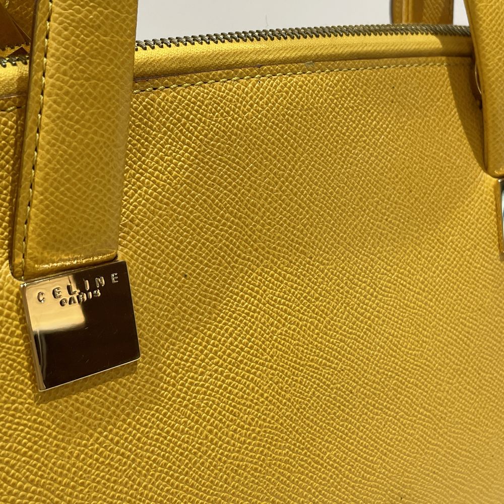 CELINE Logo Plate 2WAY Vintage Handbag Leather Women's [Used B] 20240224
