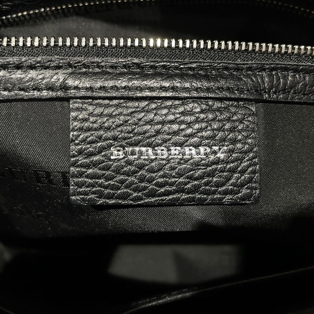 BURBERRY Check Side Pocket Handbag Canvas/Leather Women's [Used AB] 20240224