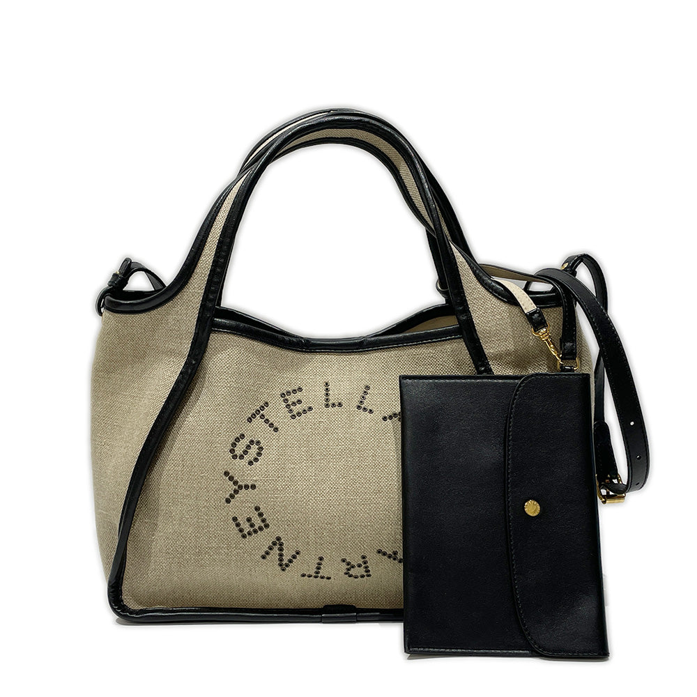 Stella McCartney Stella Logo Cotton Crossbody 2WAY 513860 W8251 Handbag Canvas Women's [Used B] 20240302