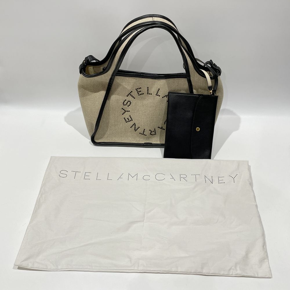 Stella McCartney Stella Logo Cotton Crossbody 2WAY 513860 W8251 Handbag Canvas Women's [Used B] 20240302
