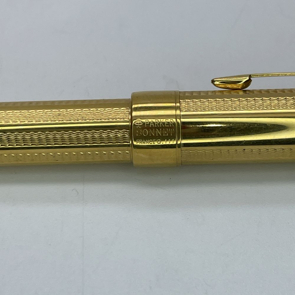 PARKER Fountain Pen Sonnet Cascade Gold Plate Dual-use Nib 750 Character Width F Fine Point Out of Print Unisex [Used AB] 20240225