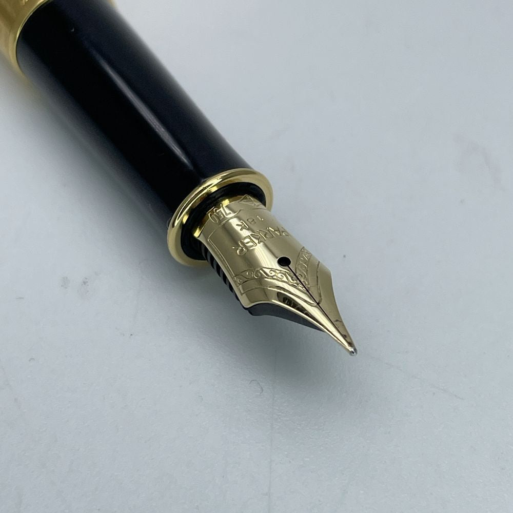 PARKER(パーカー) 万年筆 ソネット カスケード ゴールドプレート 両用式 ペン先750 字幅F細字 廃版品 ユニセックス【中古AB】20240225