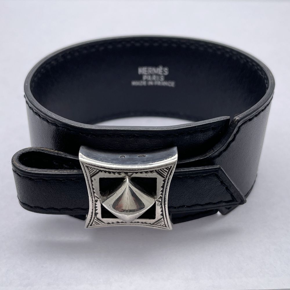 HERMES Artemis Touareg Silver Hardware Bracelet Leather Women's [Used B] 20240223