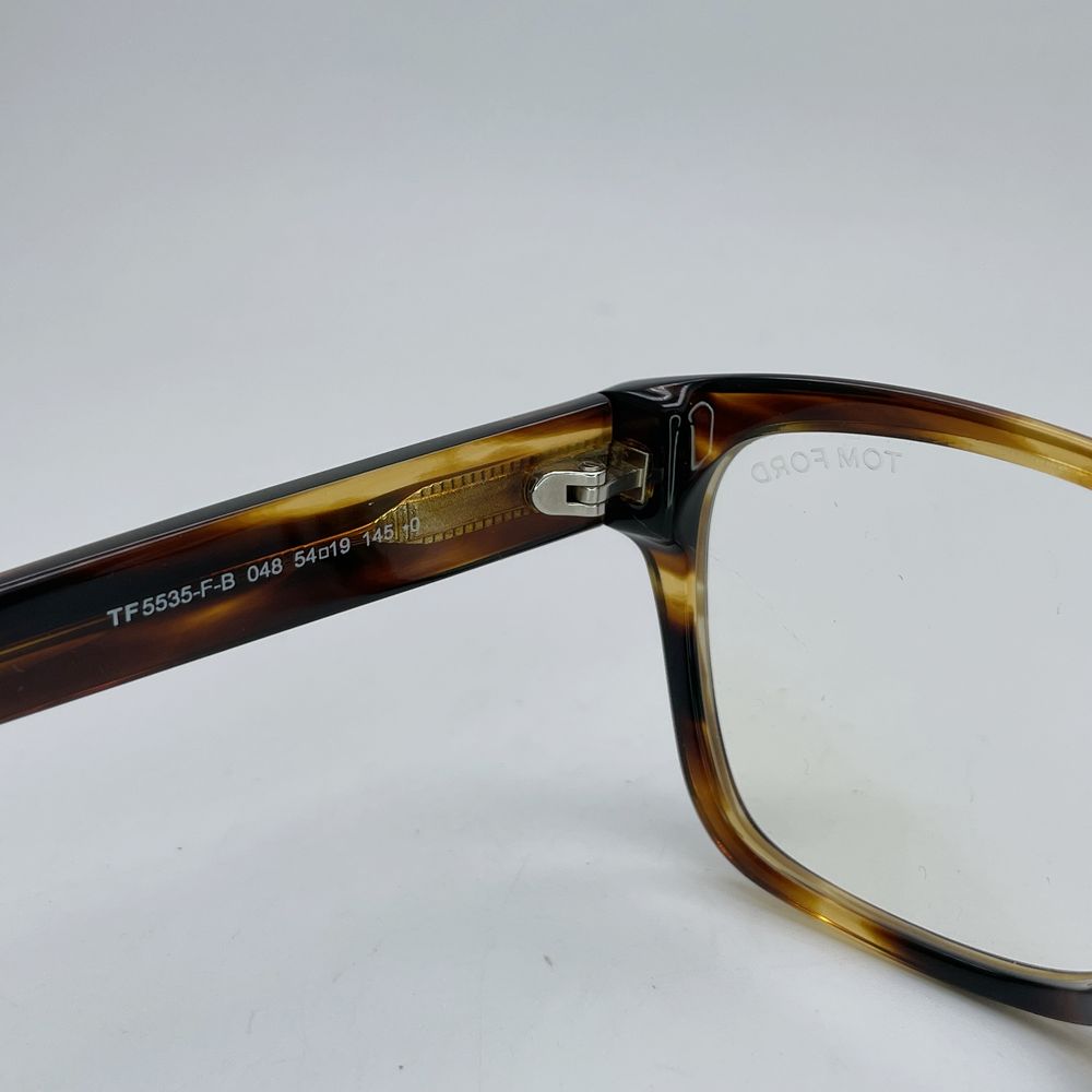 TOM FORD Glasses TF5535-FB Wellington 54 Mouths 19 145 Asian Fit Eyewear Demi Pattern PC Lens Glasses Acetate/Metal [Used AB] 20240303