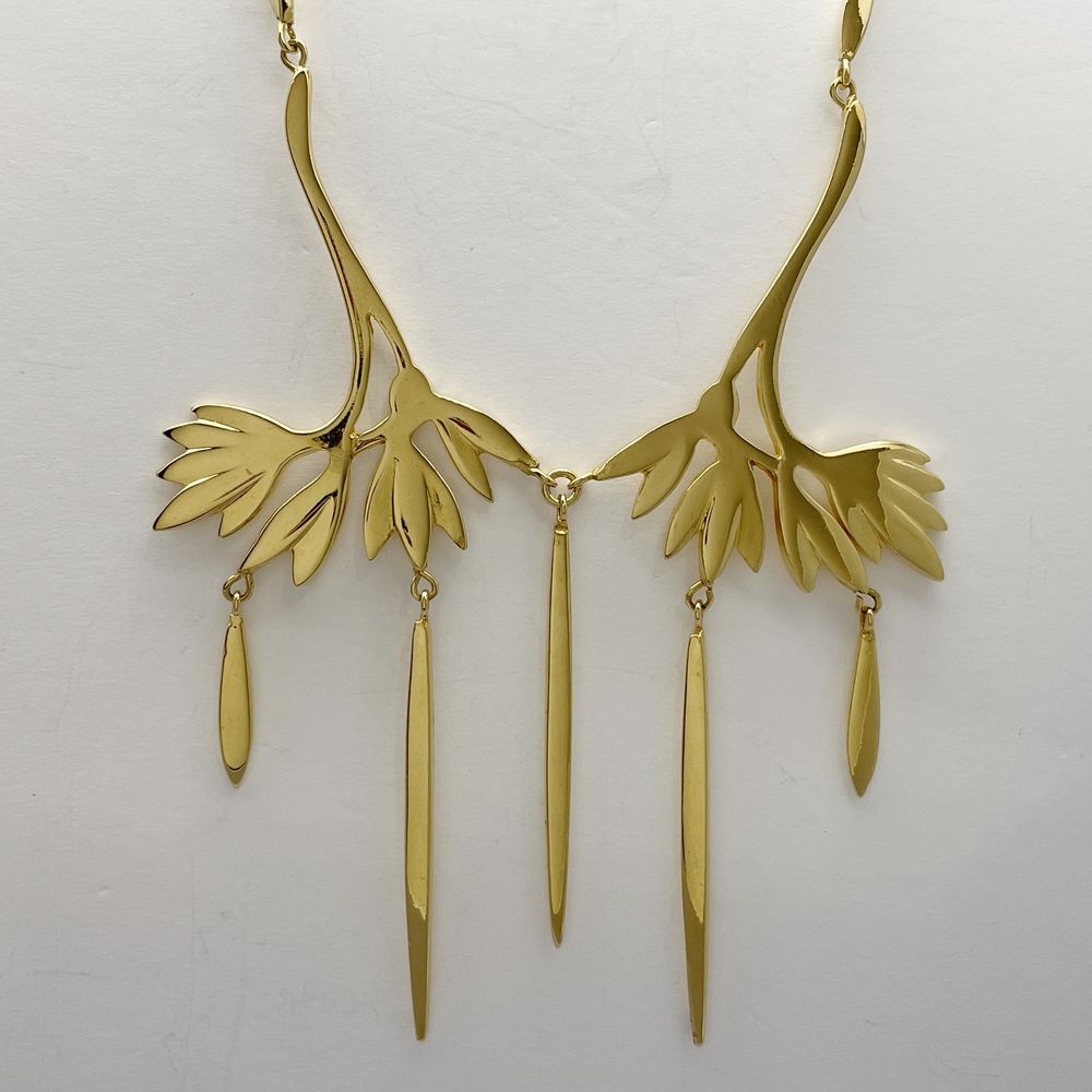 Christian Dior Leaf Flower Motif Swing Vintage Necklace / Women's [Used AB] 20240316