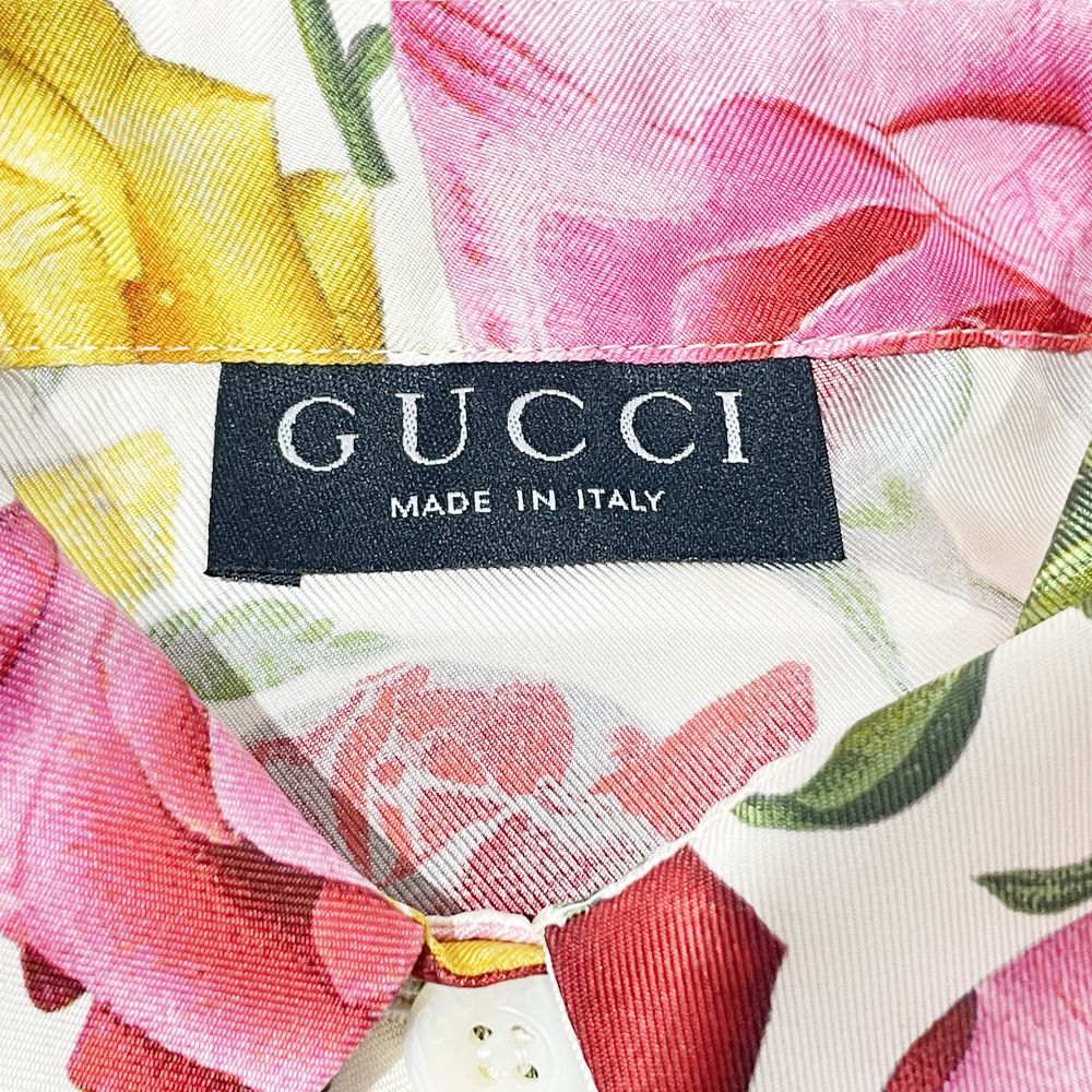 GUCCI(グッチ) トムフォード期 シルクシャツ サイズ42 花柄 薔薇 シルク ユニセックス【中古AB】20240413