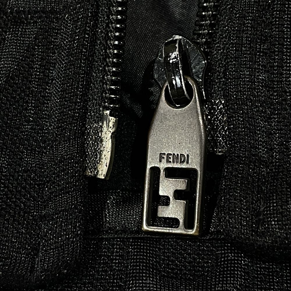 中古AB/使用感小】FENDI フェンディ ロゴ ジャージ スカート セット ジップアップ ヴィンテージ レディース セットアップ  ブラック20456665