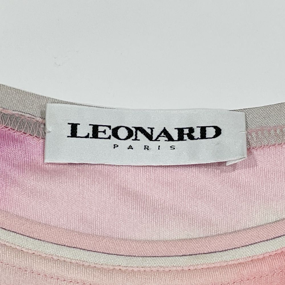 LEONARD(レオナール) サイズ40 花柄 ピンク Tシャツ トップス カットソー シルク/ レディース【中古AB】20240327