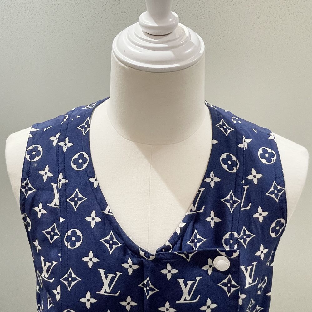 中古AB/使用感小】LOUIS VUITTON ルイ・ヴィトン サイズ34 LVエスカル モノグラム ジャイアント 20SS レディース ワンピース  FJDR09UUK ブルー20456710