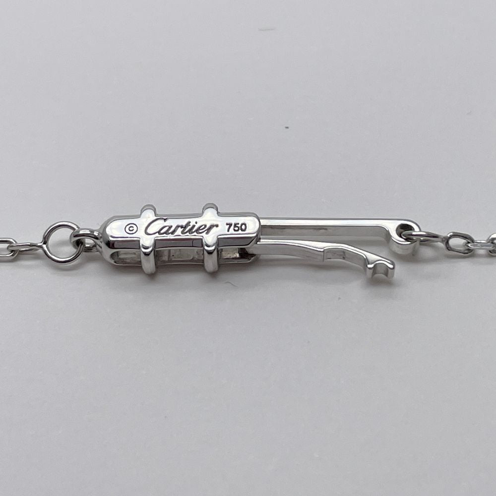 中古A/美品】CARTIER カルティエ チャンドラ ミディアム スイングパール 5.1mm～6.1mm K18WG ダイヤモンド レディース  ネックレス ホワイトゴールド20457198