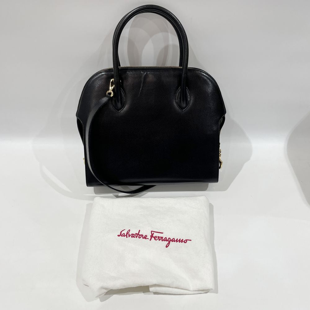 Salvatore Ferragamo Gancini 2WAY BW-215644 Handbag Leather Women's [Used AB] 20240309