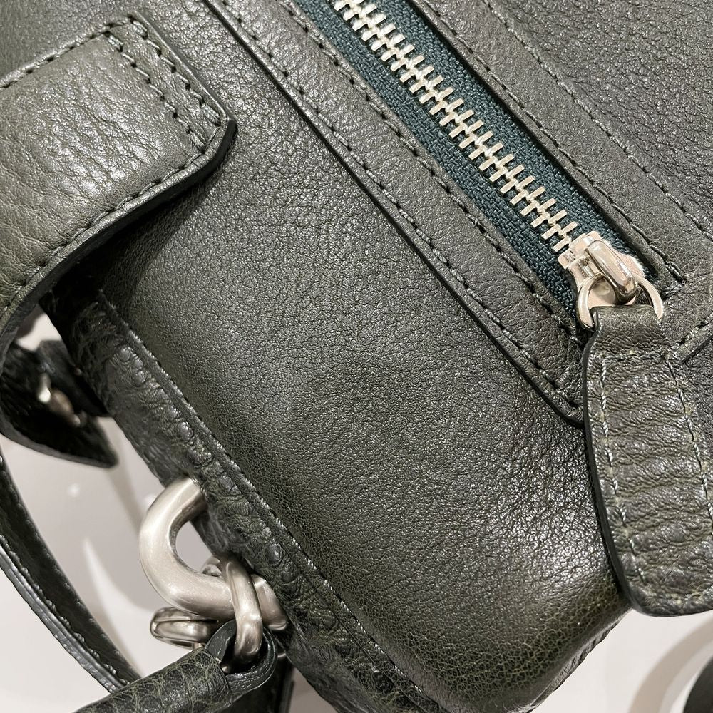 Tsuchiya Bag Tone Oilnume Post Mini Top Handle Handbag Leather Women's [Used AB] 20240309