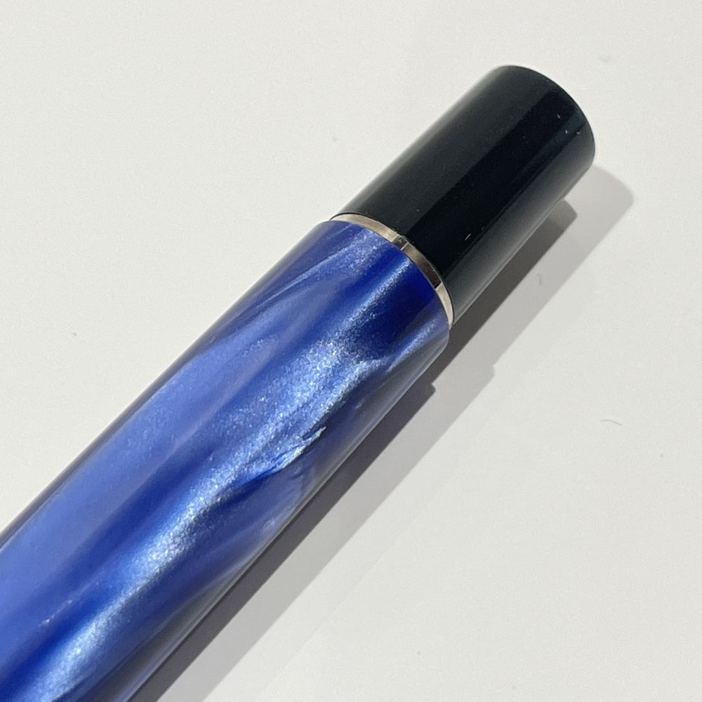 PERIKAN Classic M205 Blue Marble Blue Character Width M (Medium) Inhalation Type Compact Size M400 Fountain Pen Metal/Celluloid Unisex [Used AB] 20240309