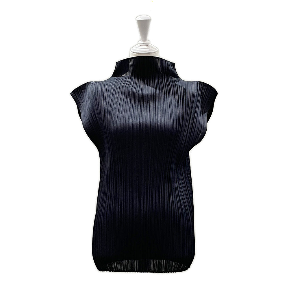 PLEATS PLEASE Issey Miyake Sleeveless High Neck Size 3 PP05-JK003 Cut and Sewn Polyester Women's [Used AB] 20240324