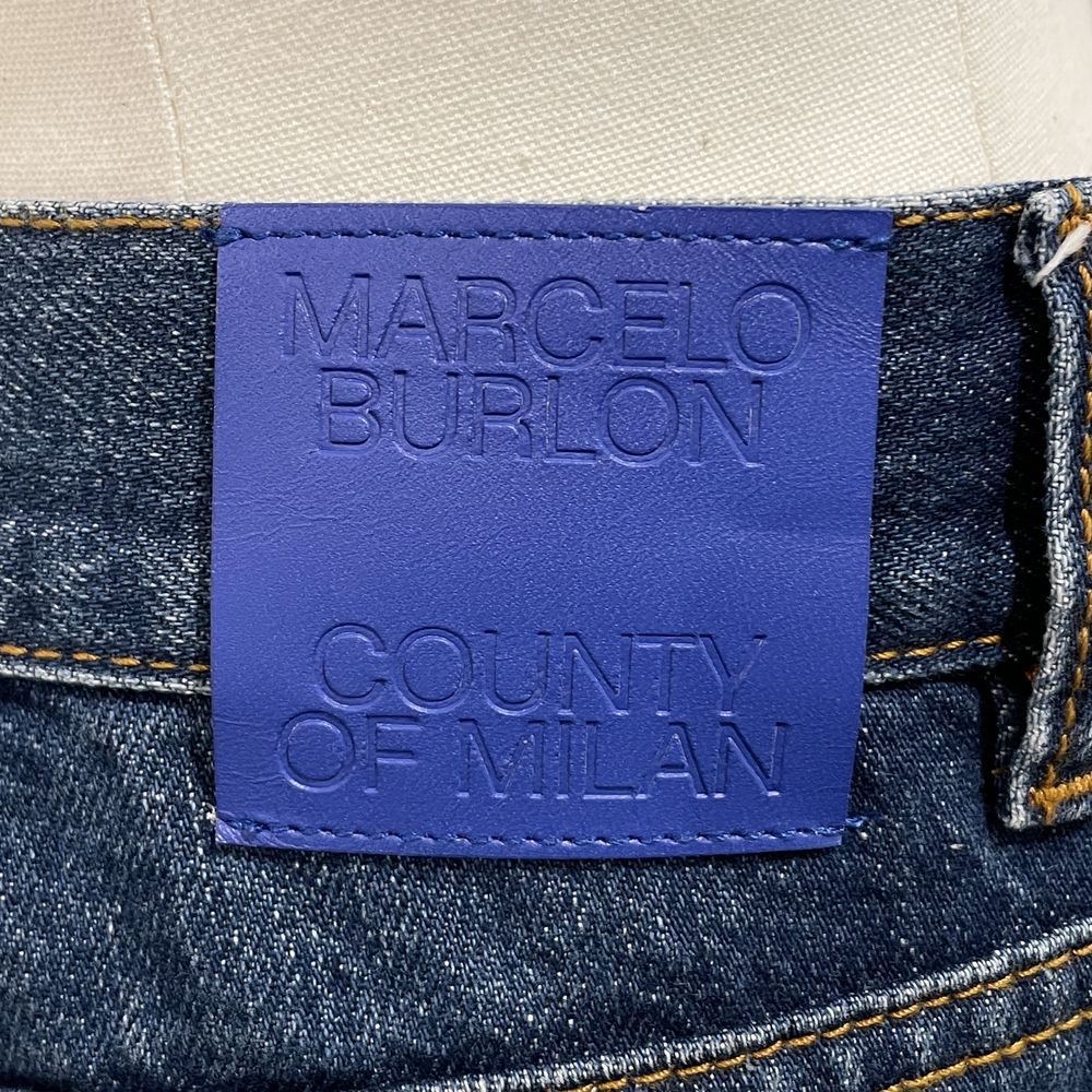 Marcelo Burlon WINGS MID WASH SLIM DENIM Wash Slim 29 Denim Pants Cotton/Polyester Men's [Used AB] 20240324