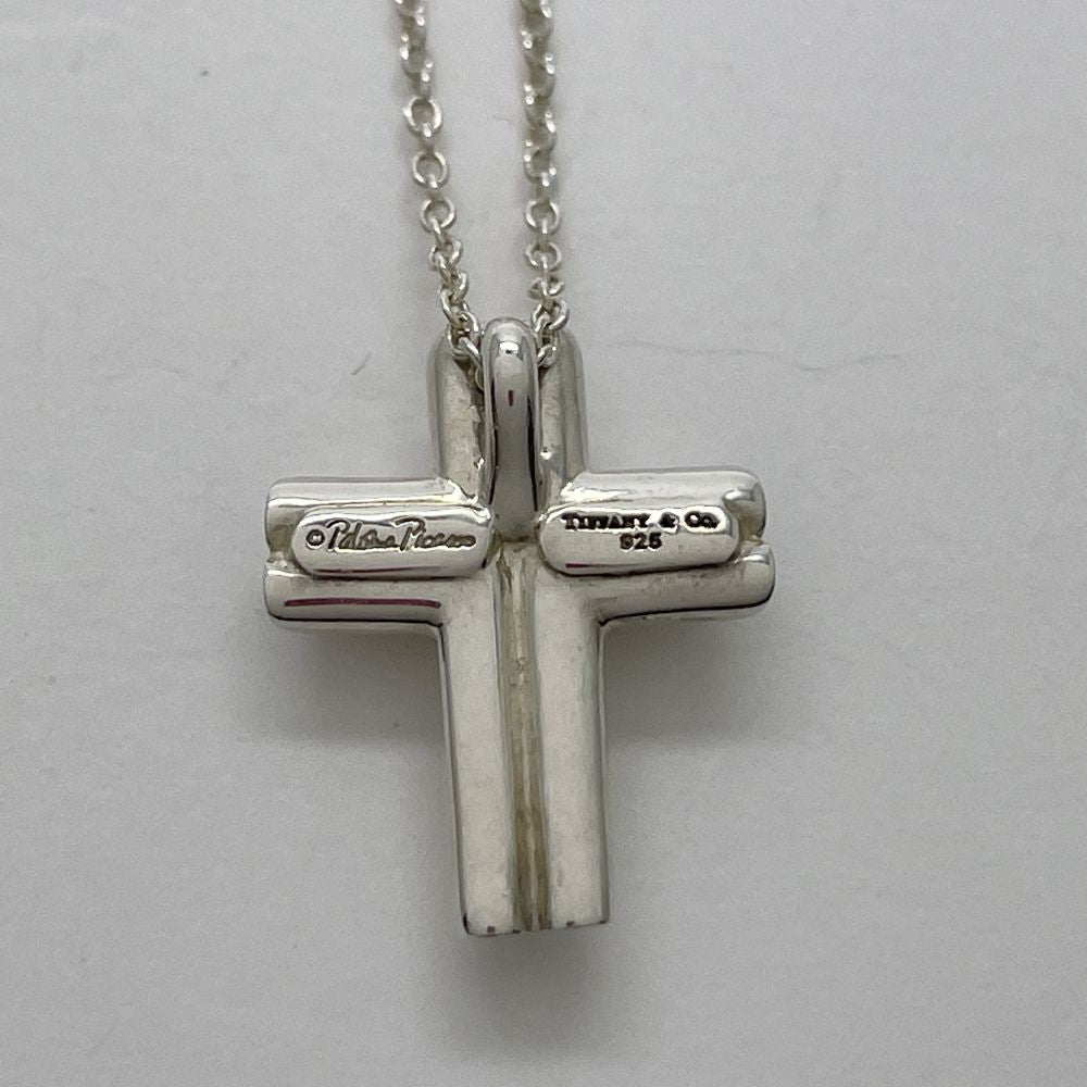 TIFFANY&amp;Co. Paloma Picasso Tenderness Cross Necklace Silver 925 Unisex [Used B] 20240320