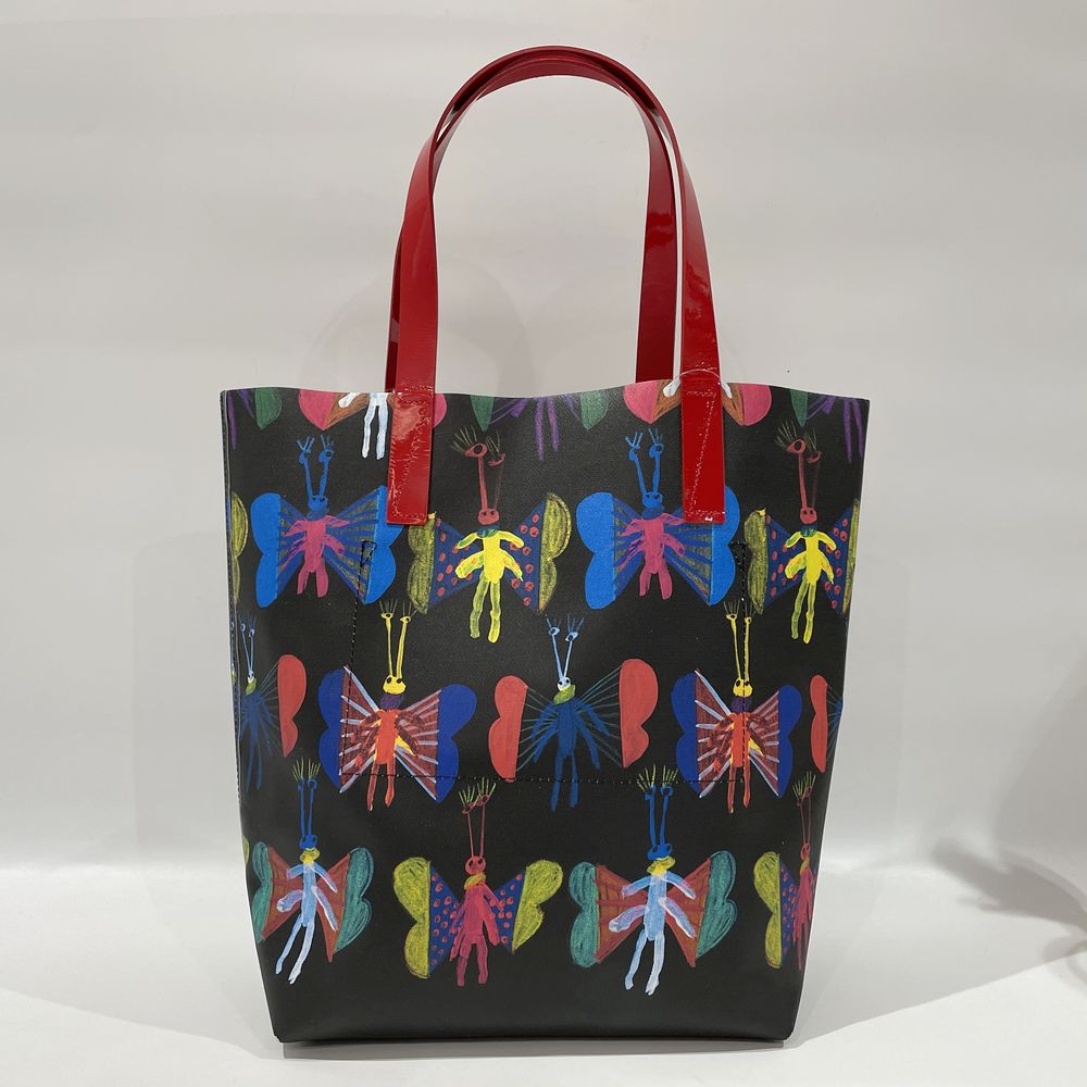 me ISSEY MIYAKE Paint All Over Pattern Butterfly MI99 AG491 Tote Bag Leather/PVC Women's [Used B] 20240309