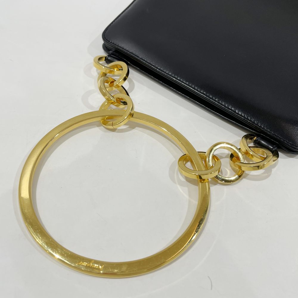 Salvatore Ferragamo Ring Hardware Mini Q211648 Handbag Leather Women's [Used B] 20240310