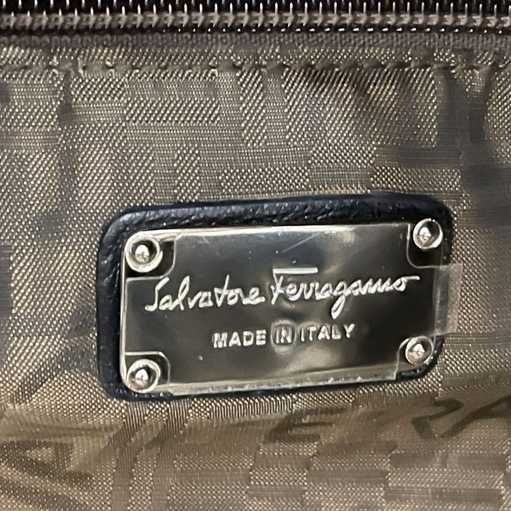 Salvatore Ferragamo Gancini Braided Silver Hardware DH-21 8405 Shoulder Bag Leather/Suede Women's [Used AB] 20240310