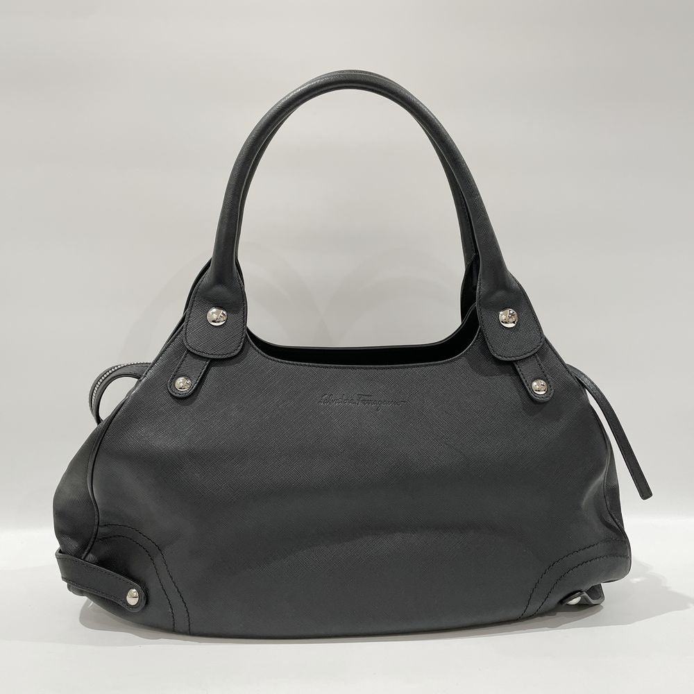 Salvatore Ferragamo Wood Gancini Shoulder Bag DY-21 6305 Shoulder Bag Leather Women's [Used AB] 20240310