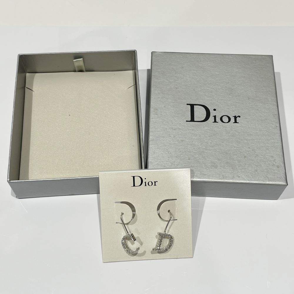 Christian Dior(クリスチャンディオール) CDロゴ フック ヴィンテージ ピアス メタル/ラインストーン レディース【中古AB】20240315