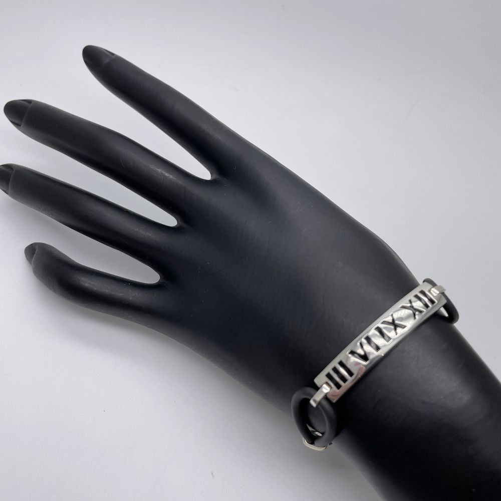 TIFFANY&amp;Co. Atlas Bar Numeric Bracelet Silver 925/Rubber Women's [Used AB] 20240320