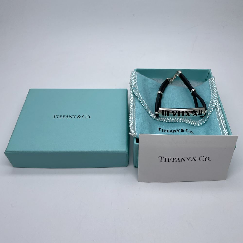 TIFFANY&amp;Co. Atlas Bar Numeric Bracelet Silver 925/Rubber Women's [Used AB] 20240320