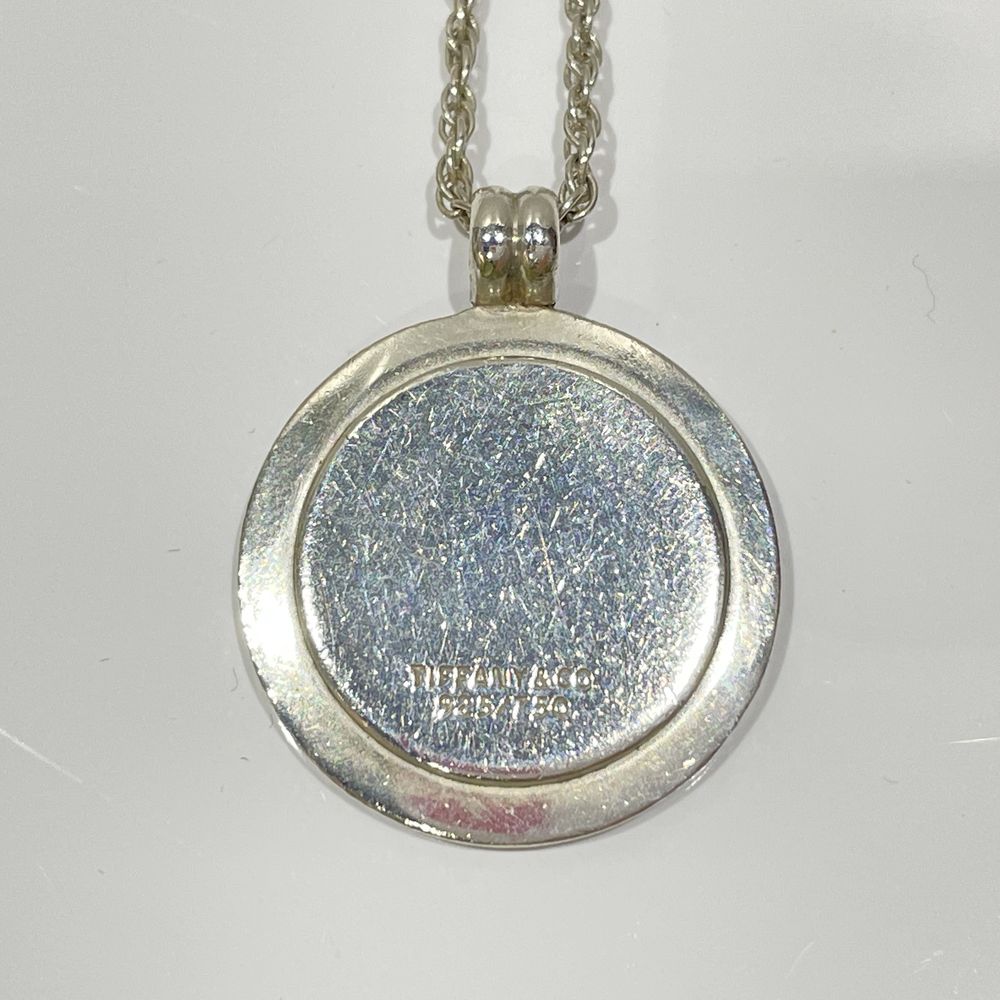 TIFFANY&amp;Co. T&amp;C Coin Logo Round Circle Necklace Silver 925/K18 Yellow Gold Women's [Used B] 20240227