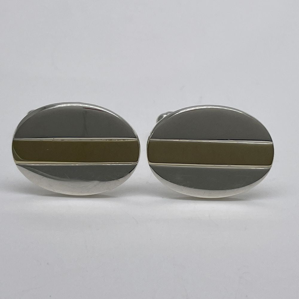 TIFFANY&amp;Co. Combi Round Cufflinks Silver 925/K18 Yellow Gold Men's [Used B] 20240320
