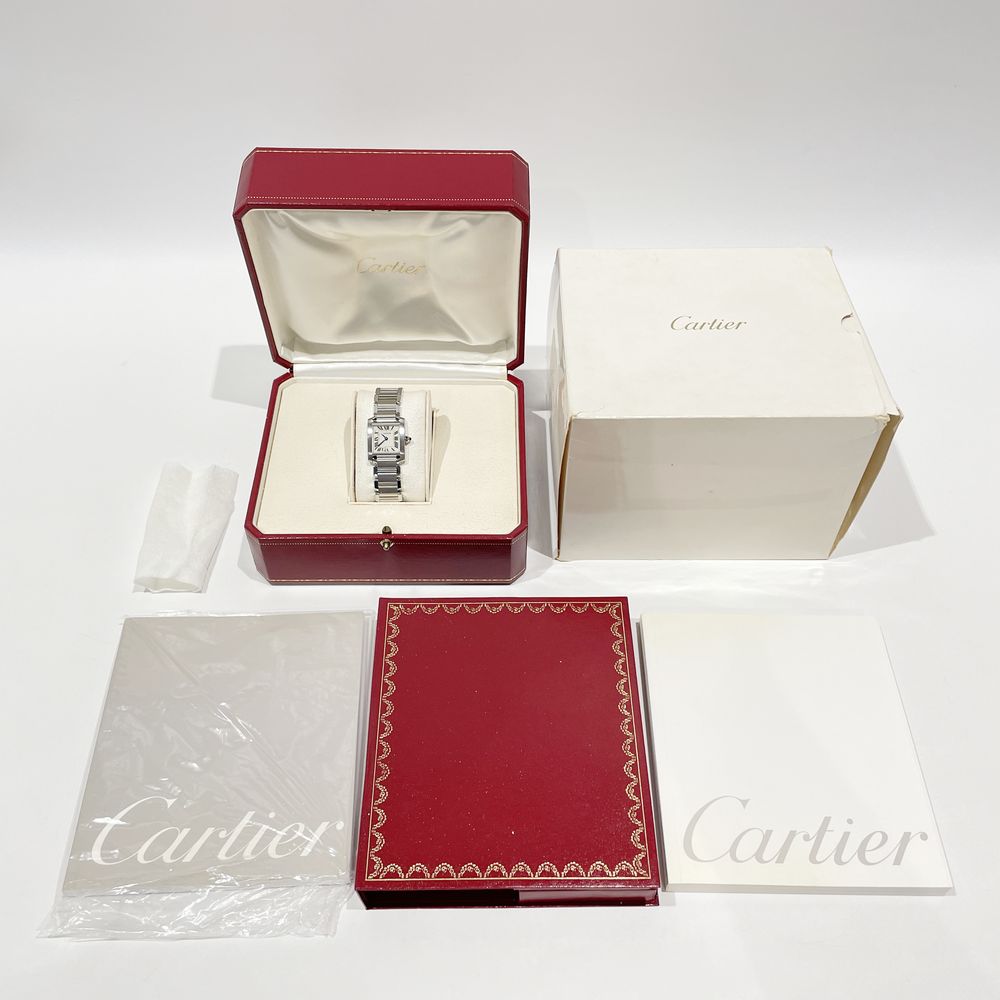 CARTIER(カルティエ) タンクフランセーズSM W51008Q3 腕時計 ステンレススチール レディース【中古】20240528