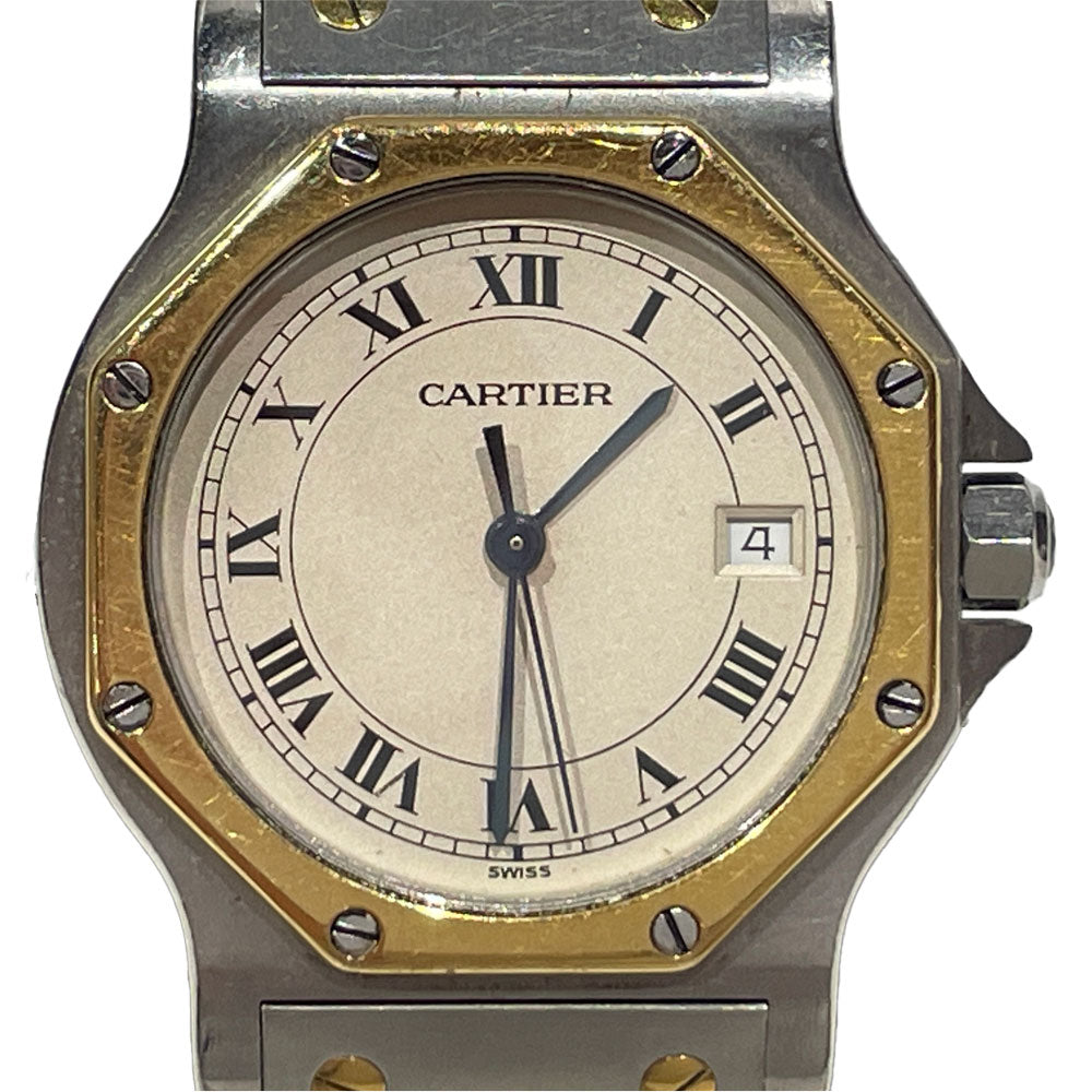 CARTIER(カルティエ) サントスオクタゴンLM W2001583 腕時計 ステンレススチール/K18イエローゴールド レディース【中古】20240527