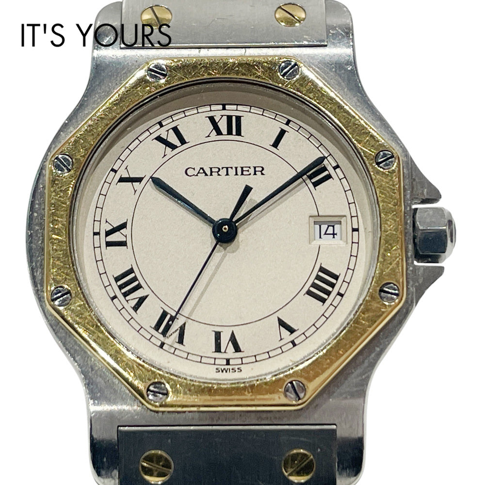 CARTIER(カルティエ) サントスオクタゴンLM W2001583 腕時計 ステンレススチール/K18イエローゴールド レディース【中古】20240527