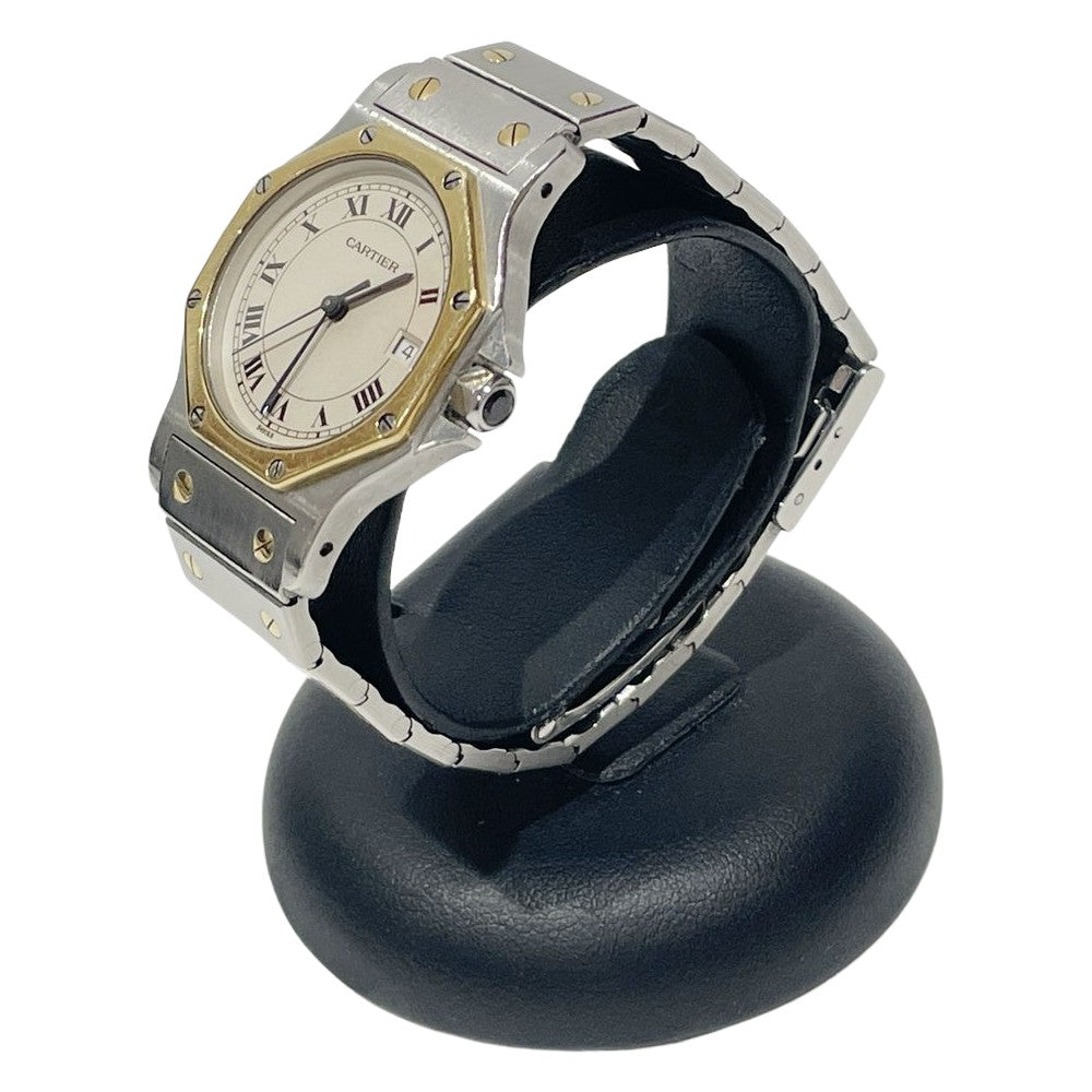 CARTIER(カルティエ) サントスオクタゴンLM W2001583 腕時計 ステンレススチール/K18イエローゴールド レディース【中古】20240527