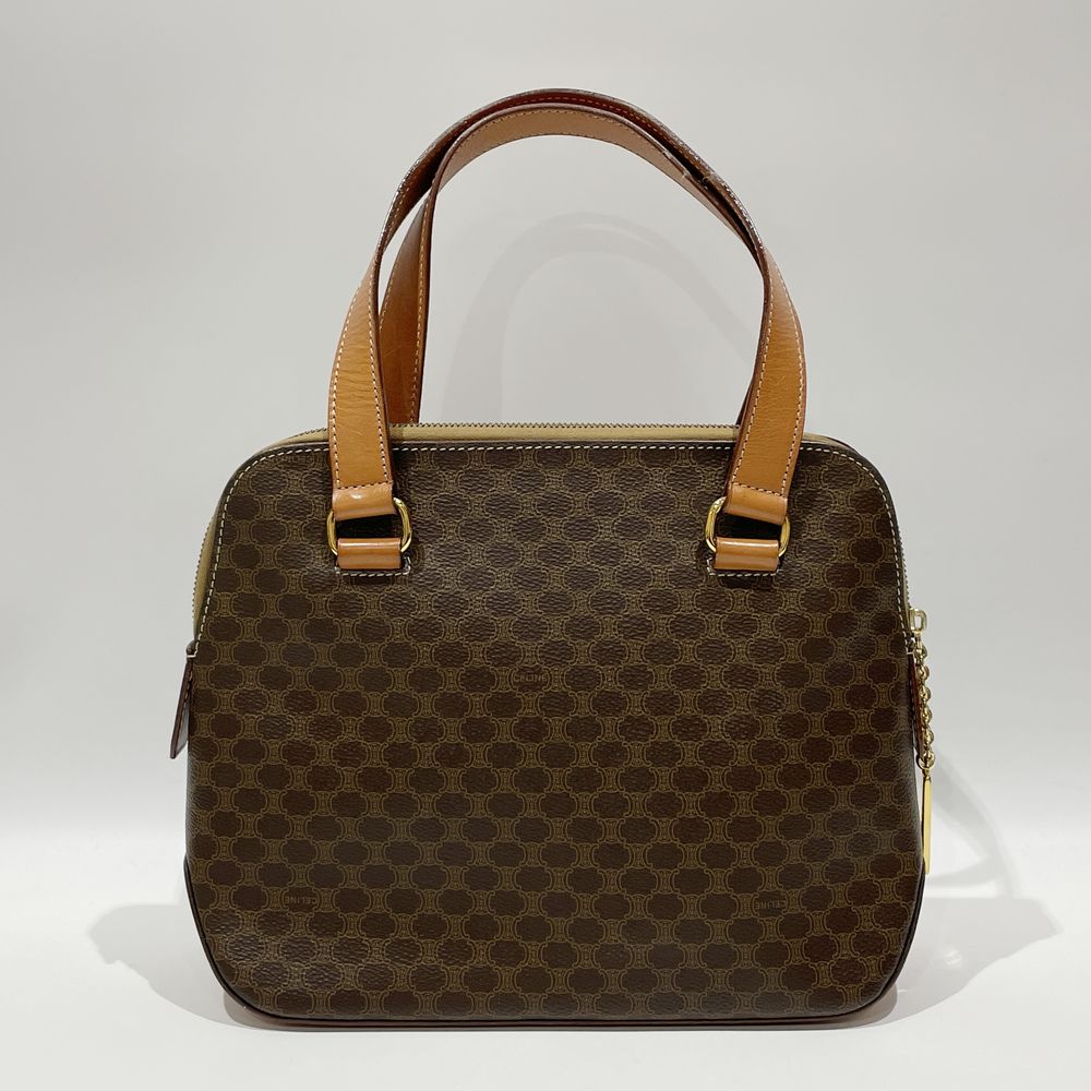 CELINE Macadam Triomphe Vintage Handbag with Logo Charm PVC/Leather Women's [Used B] 20240316