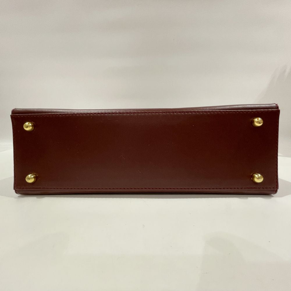 CARTIER Mastline Turnlock Top Handle Handbag Leather Women's [Used AB] 20240310