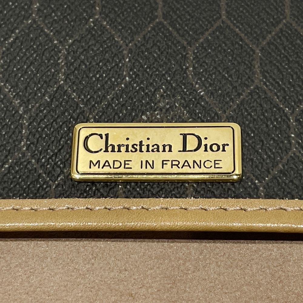 Christian Dior(クリスチャンディオール) ロゴ プレート ハニカム チェーン ヴィンテージ ショルダーバッグ レディース【中古AB】20240316