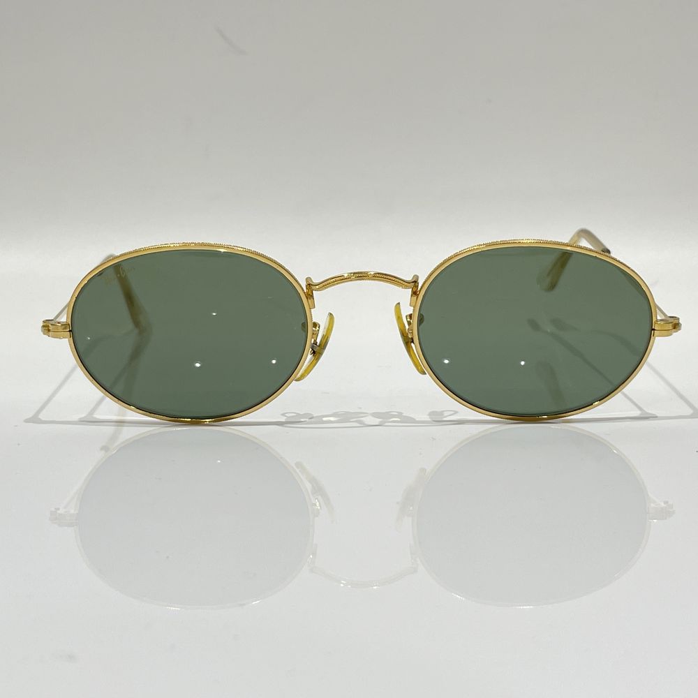 Ray-Ban Vintage Round Milgrain Round Frame Made in USA B&amp;L Sunglasses Metal/Glass Unisex [Used AB]