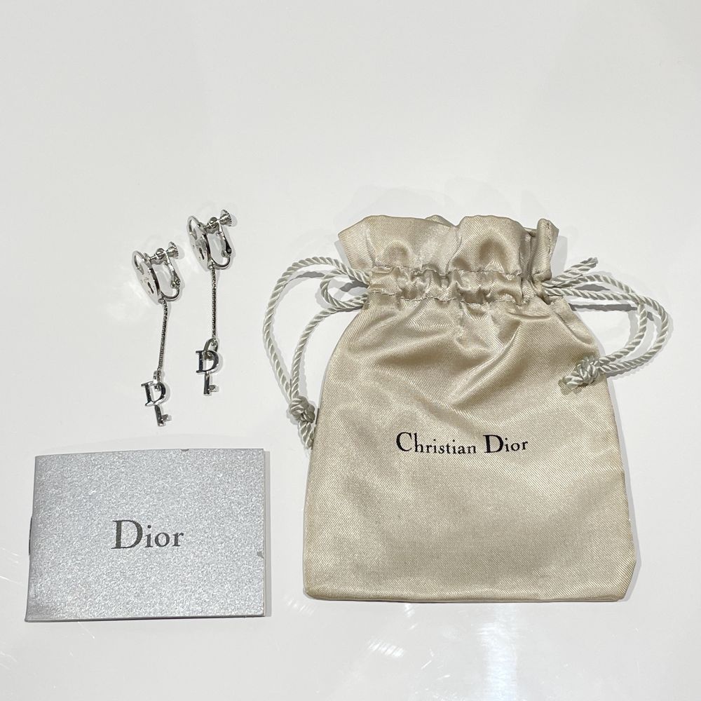 Christian Dior(クリスチャンディオール) Dロゴ ハート カデナ キー チェーン スタッド スイング ヴィンテージ ピアス メタル レディース【中古AB】20231104