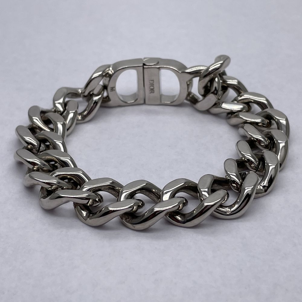Dior CD Icon Chain Link Bracelet M Size (20.5cm) Icon Extra Thick Brass Unisex [Used AB] 20240309