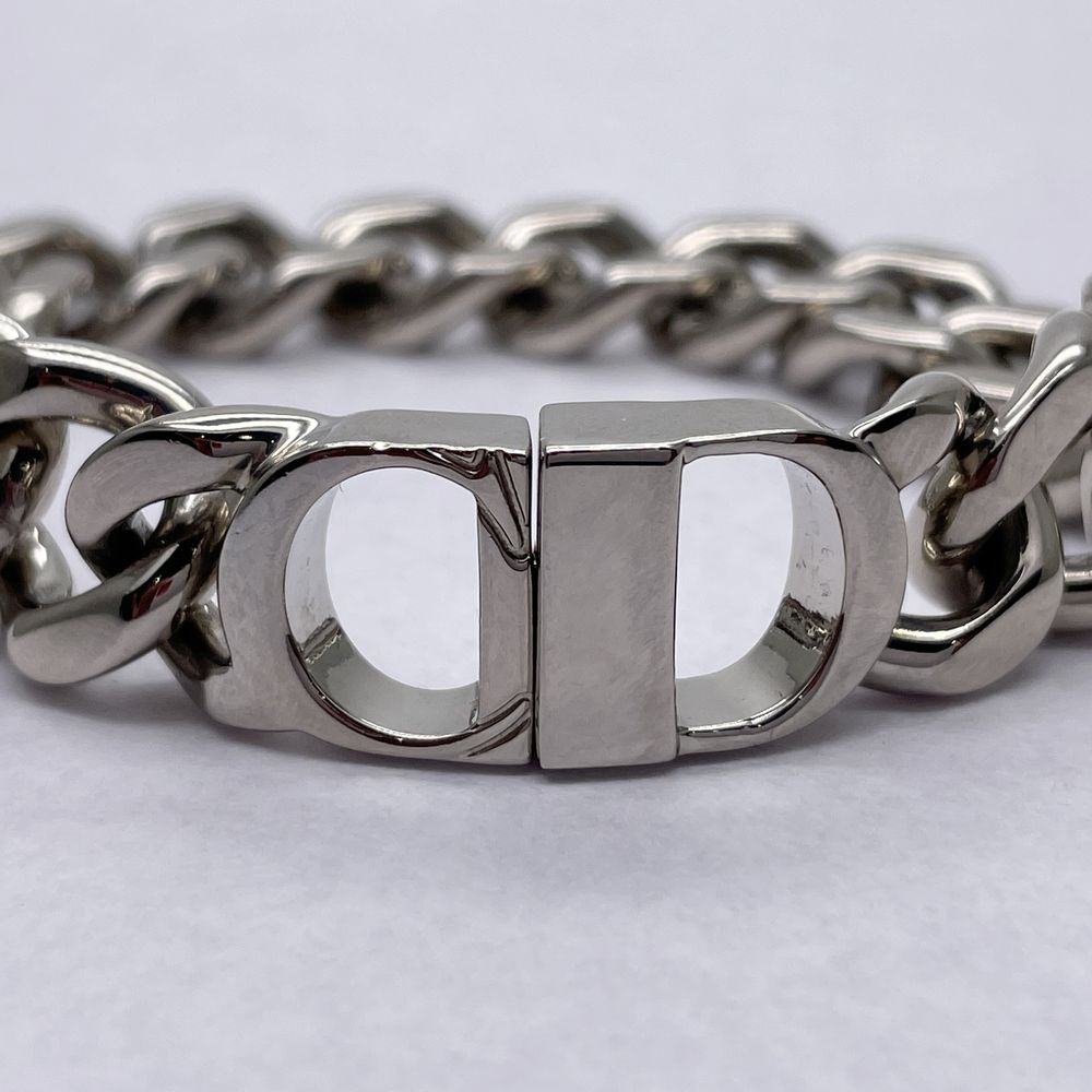 Dior CD Icon Chain Link Bracelet M Size (20.5cm) Icon Extra Thick Brass Unisex [Used AB] 20240309