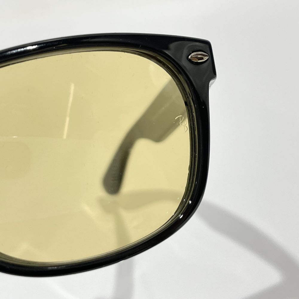 中古AB/使用感小】Ray-Ban レイバン イエローレンズ ニューウェイファーラー 黒ぶち メンズ サングラス RB2132-F 601/R6  シャイニーブラック20458237