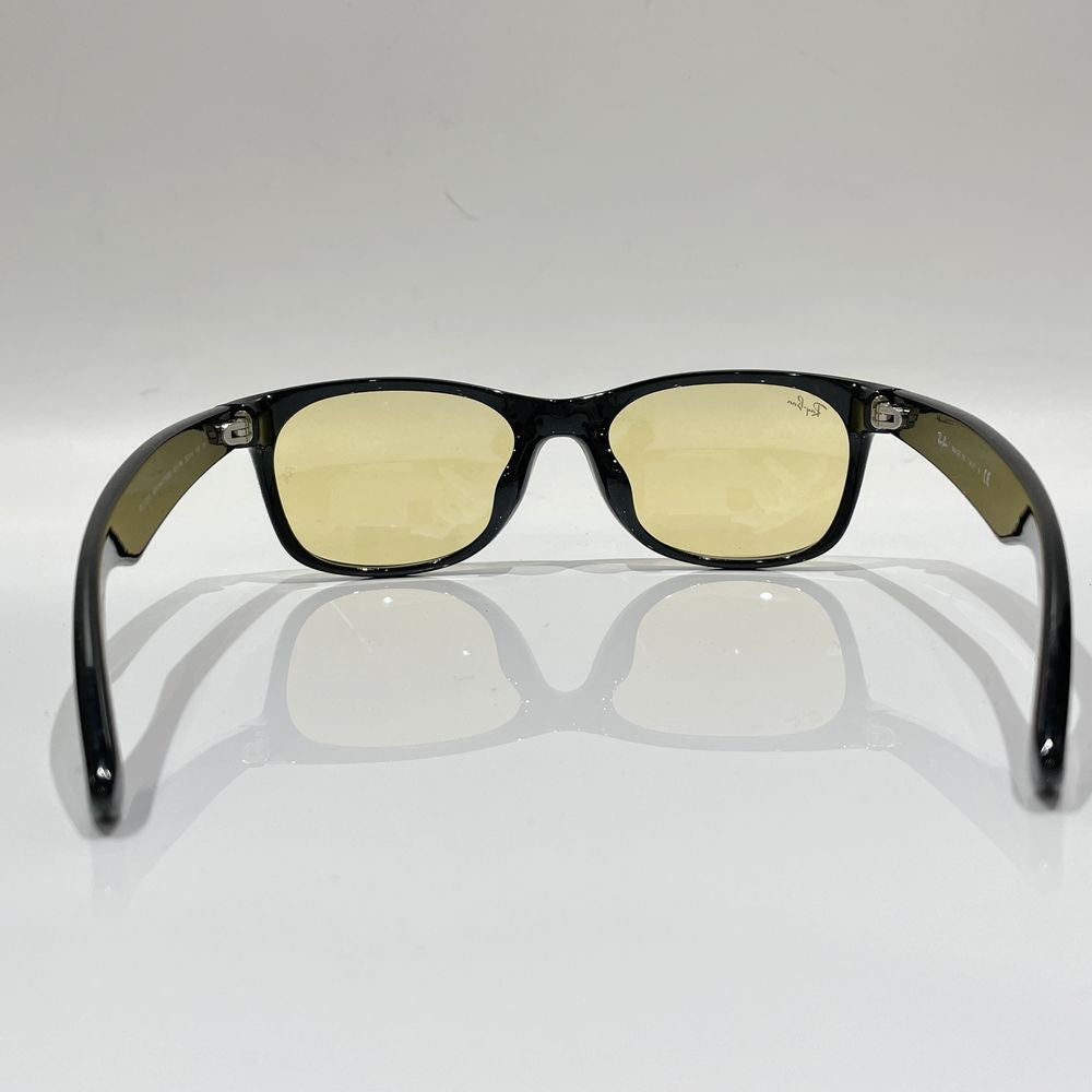 中古AB/使用感小】Ray-Ban レイバン イエローレンズ ニューウェイファーラー 黒ぶち メンズ サングラス RB2132-F 601/R6  シャイニーブラック20458237